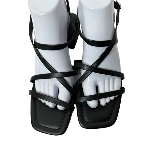 NEW Steve Madden Womens Appealing Sandal 9M Strappy Vegan Leather Block Heel - Picture 5 of 9